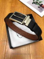 AAA Replica Prada Reversible Men's Leather Belt - SS Buckle